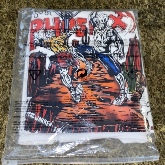 Mens Phoenix Basketball Star Slam Dunk Skeleton XL Graphic Warren Emanuel Shirt - Picture 5 of 8